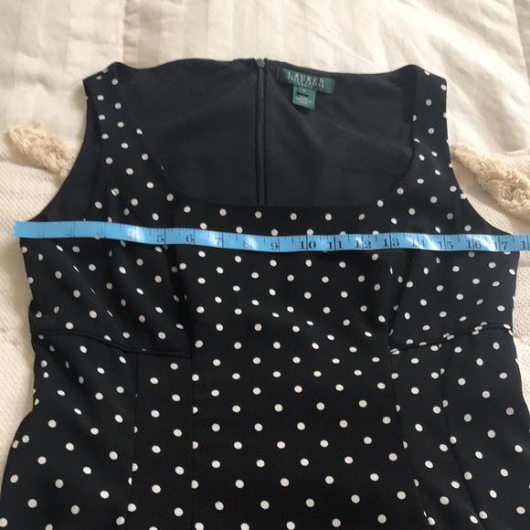 Lauren Ralph Lauren Aline black polka dot Dress 8 - Picture 9 of 10